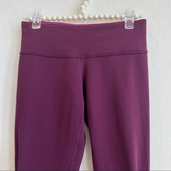Lululemon Women’s Wunder Under Leggings Ruffled Up Side Zipper Ruffles Plum 6 - Picture 3 of 7
